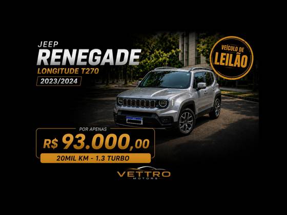 JEEP RENEGADE 1.3 T270 TURBO FLEX LONGITUDE AT6 JEEP RENEGADE 1.3 T270 TURBO FLEX LONGITUDE AT6